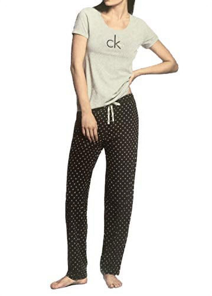 Calvin Klein Underwear Women's 2 Piece Pajama Set, Black, Medium