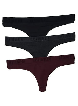  Calvin Klein Women's Carousel Logo Cotton Stretch Thong  Panties, 5 Pack, Black/Nymphs Thigh/Tawny Port/Grey Heather/Ck Confetti  Black, X-Large : Clothing, Shoes & Jewelry