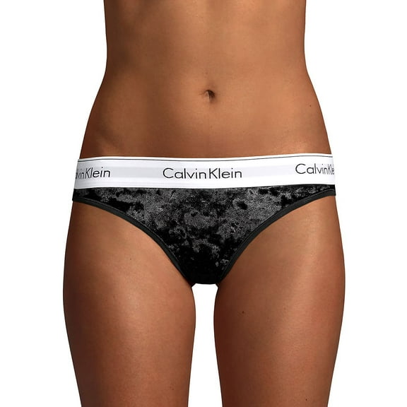Calvin Klein Underwear Women's Modern Cotton Bikini Panties, Black, Medium