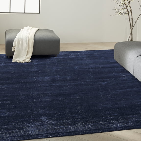 Calvin Klein Valley Striped Blue 7'9" x 9'9" Area Rug (8x10)