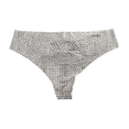 thumbnail image 1 of Calvin Klein White and Grey Animal Print Invisibles Thong Panty, Size Large, 1 of 2