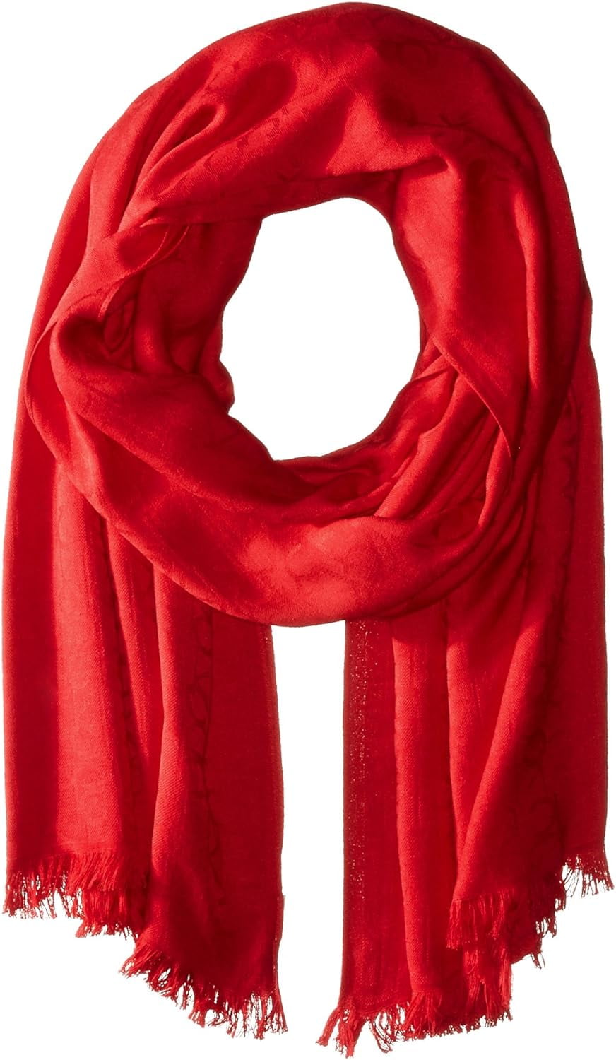 Calvin Klein Women s Ck Logo Wrap Scarves Rouge Red