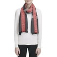 thumbnail image 1 of Calvin Klein Women’s Colorblocked Logo Scarves, Black/ Red, 1 of 1