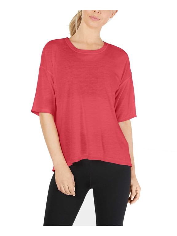 Women’s Performance Split-Back T-Shirt Tops, Orange, Large