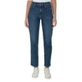 thumbnail image 1 of Calvin Klein Women High Rise Straight Leg Jean (Dark Blue, 14), 1 of 8