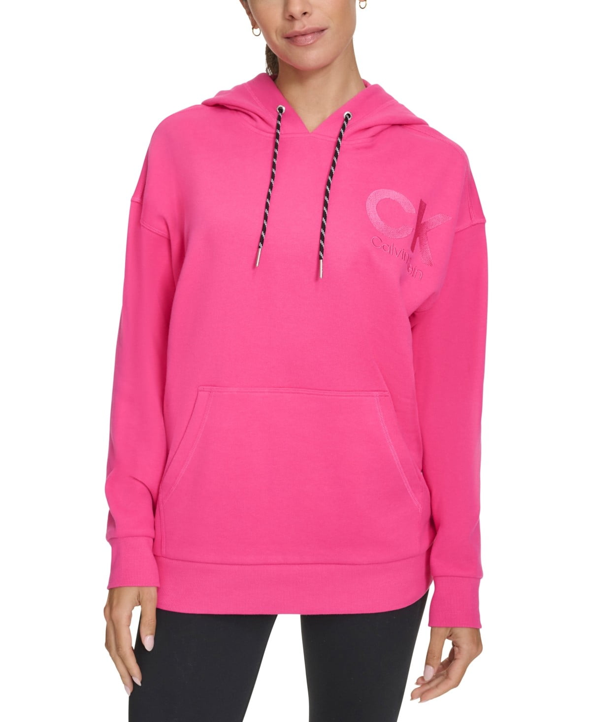 Pink Calvin Klein Sweat Jacket Relaxed Monogram Sweatshirt Calvin