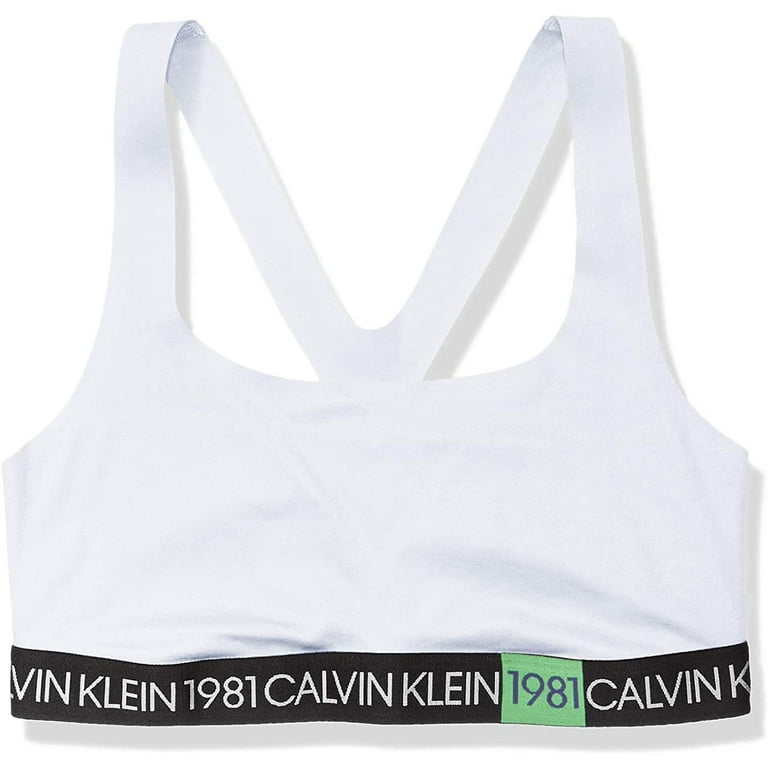 Calvin Klein Women's 1981 Bold Unlined Bralette, Ice Pulp,XS US