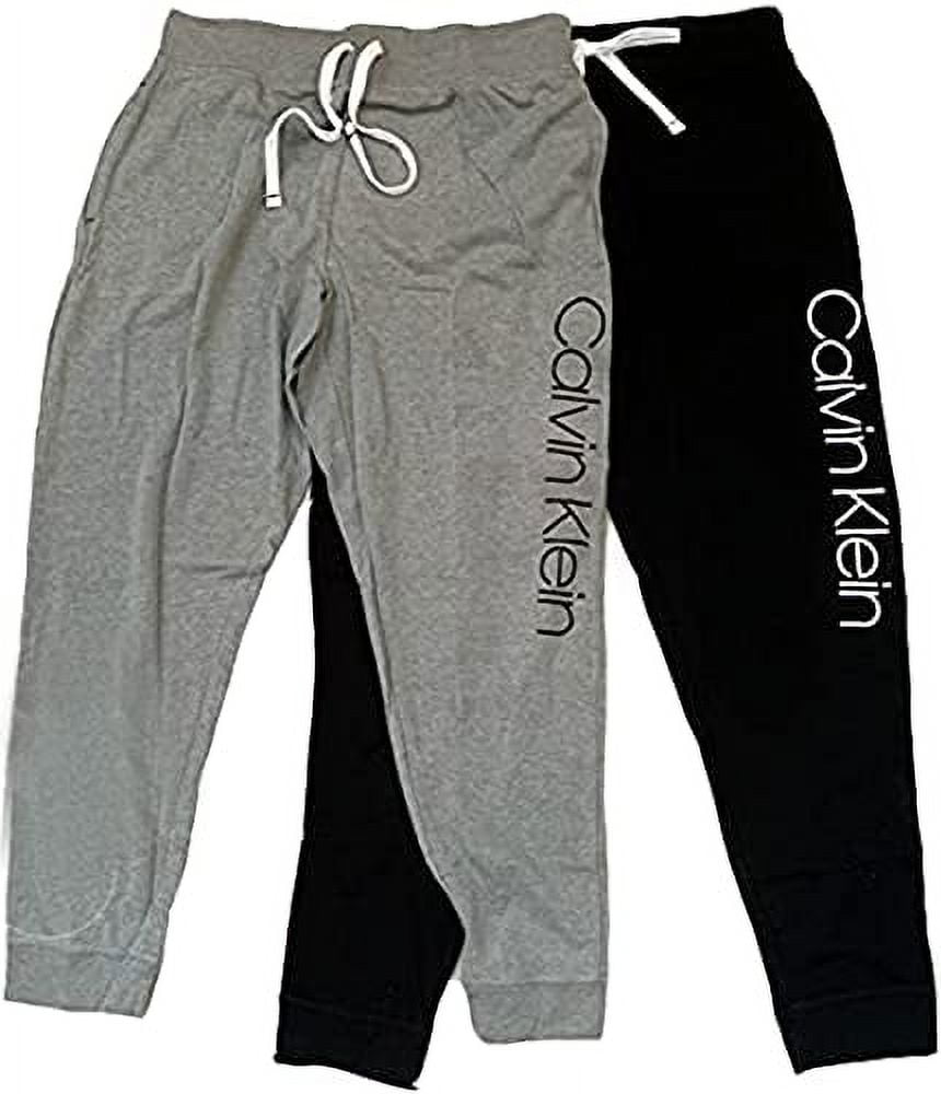 Calvin Klein Women's 2 Pack French Terry Joggers (Black/Wolf