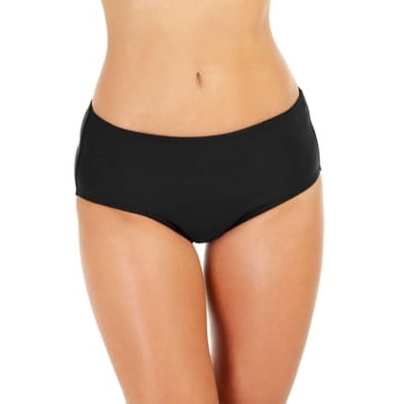 Calvin Klein Women's Black Classic Mid Rise Bikini Swim Black Size X-Large
