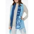 thumbnail image 1 of Calvin Klein Women's Blue Color Blocked Logo Woven Scarf, One Size, 1 of 3