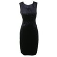 thumbnail image 1 of Calvin Klein Women's Burnout Velvet Sheath Dress (10, Black), 1 of 3