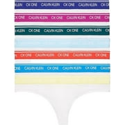 Calvin Klein Women`s CK One Cotton Stretch Thongs 7 Pack
