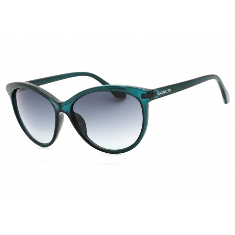 Calvin Klein Blue Gradient Cat Eye Ladies Sunglasses 