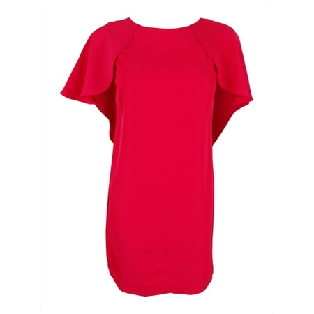 Calvin Klein Women's Caplet Sleeves Shift Dress (2P, Lipstick)