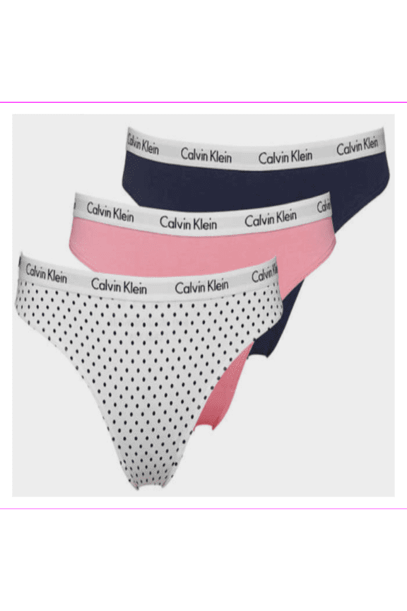 Women's Carousel 3 Pack Bikini Panties, Black/Pink/Polka Dots, M