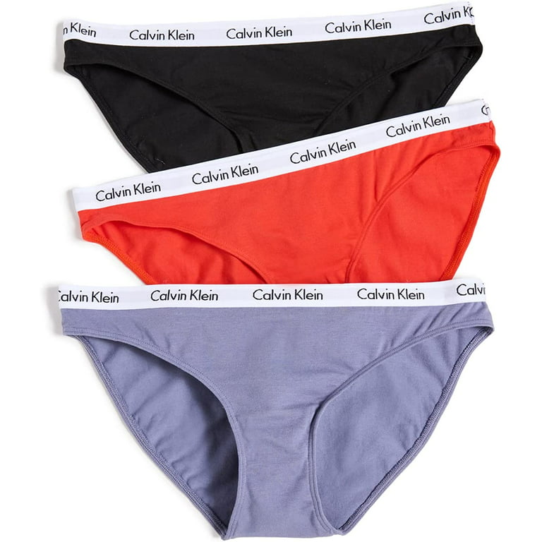 Calvin Klein Women's Carousel Logo Cotton Stretch Bikini Panties, 3 Pack 