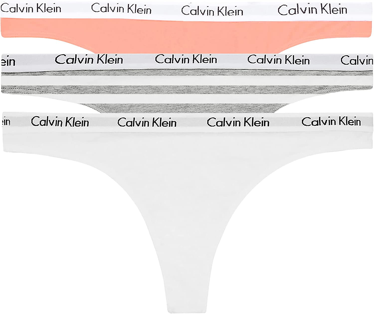  Calvin Klein Women's Carousel Logo Pride Cotton Stretch Thong  Panties, Multipack, Cherry Tomato/Persian Red/Lemon Lime/Aqua Green/Blue  Ambience, Small : Clothing, Shoes & Jewelry