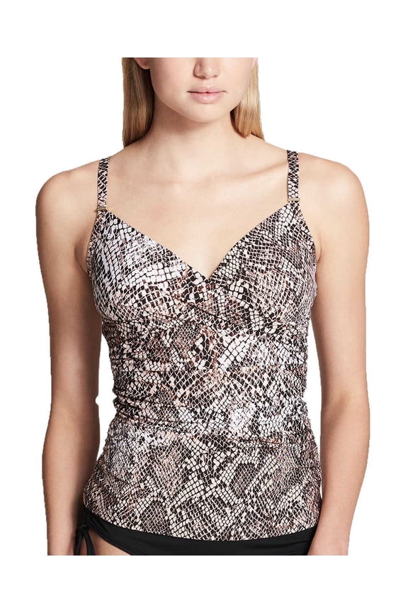 Women’s Chameleon Crossover Tankini Top Swimsuits, Nectar, Small