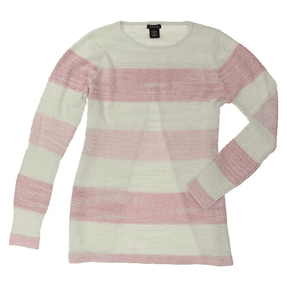 Calvin Klein Women's, Chiffon Back Sweater, Pink Flamingo, M