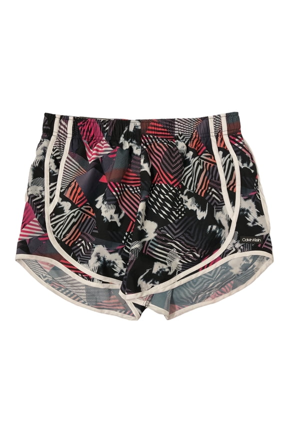Women's Comfortable Fashion Print Running Short (Geo Shift Berry, XS)