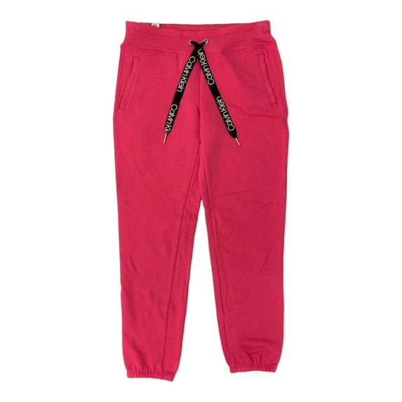 Calvin Klein Women's Comfortably Soft Fleece Jogger (Electric Pink, XXL)