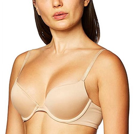 Calvin Klein Women's Constant Push Up Plunge Bra, bare, 34B