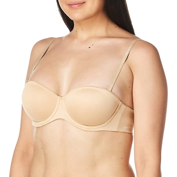 Calvin Klein Women's Constant Strapless Bra 32D Bare