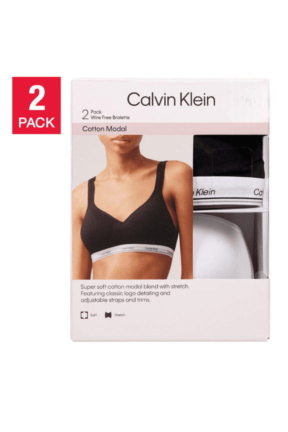 Women's Cotton Modal Balance Wire Free Bra Bralette (Black/White, Medium)