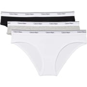 Calvin Klein Women s Cotton Soft Stretch Bikini, 3-Pack Black/White/Gray, X-Large