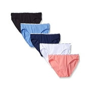 Calvin Klein Womens Cotton Stretch Logo Bikini Panty 5 Pack, Black/White/Gen...
