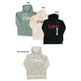 thumbnail image 1 of Calvin Klein Women's Cowl Neck Long Sleeve Fleece Pullover Sweatshirt (Grey Animal Print, XXL), 1 of 2