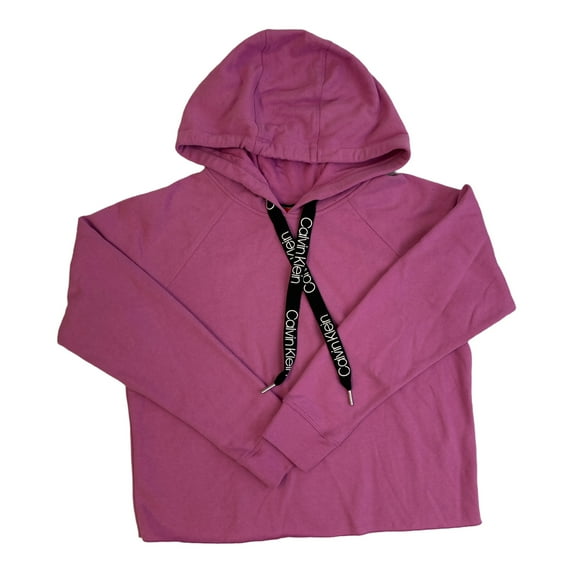 Calvin Klein Women's Cozy Relaxed Fit Fleece Logo Hoodie (Lush, XXL)