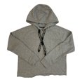thumbnail image 1 of Calvin Klein Women's Cozy Relaxed Fit Fleece Logo Hoodie (Pearl Grey Heather, XS), 1 of 1