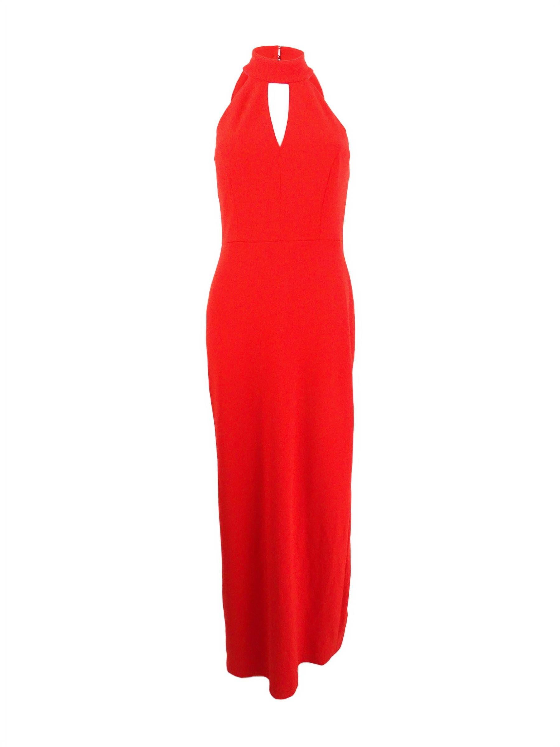 Calvin Klein Women's Cutout Halter Gown (4, Tango) - Walmart.com