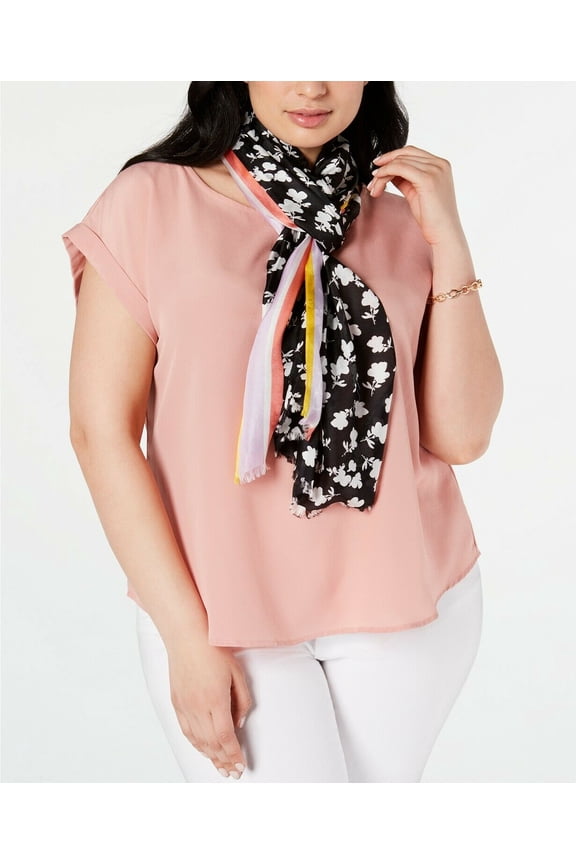 Women's Ditsy Floral Silk Scarf NWT 17x70
