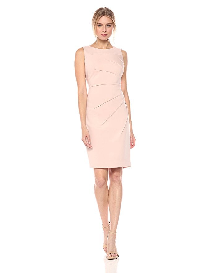 knee length dresses for ladies Christian Dior Cap Sleeve Sheath Dress Light Pink Crepe Size US 8   Celebrity Owned