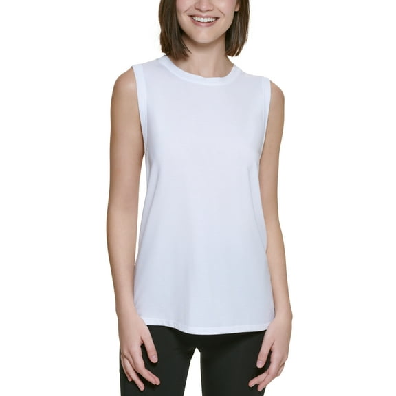 Calvin Klein Performance Womens Dropped Armhole Tank Top White XS