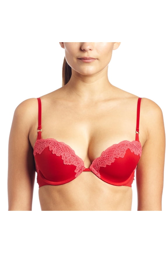 Women's Fashion Bra Fire Red Rose Reflection Lace