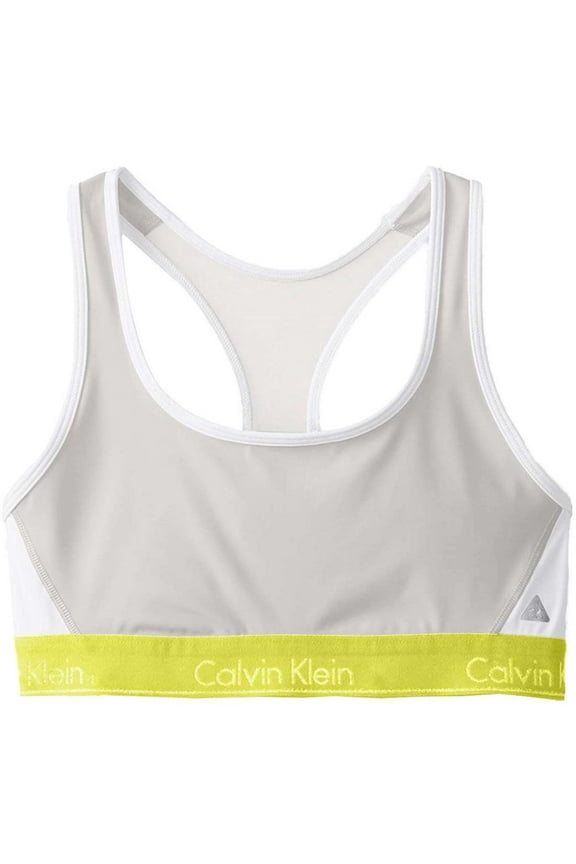 Women's Flex Motion Racerback Sports Bra, Gray \ Lime,S - US