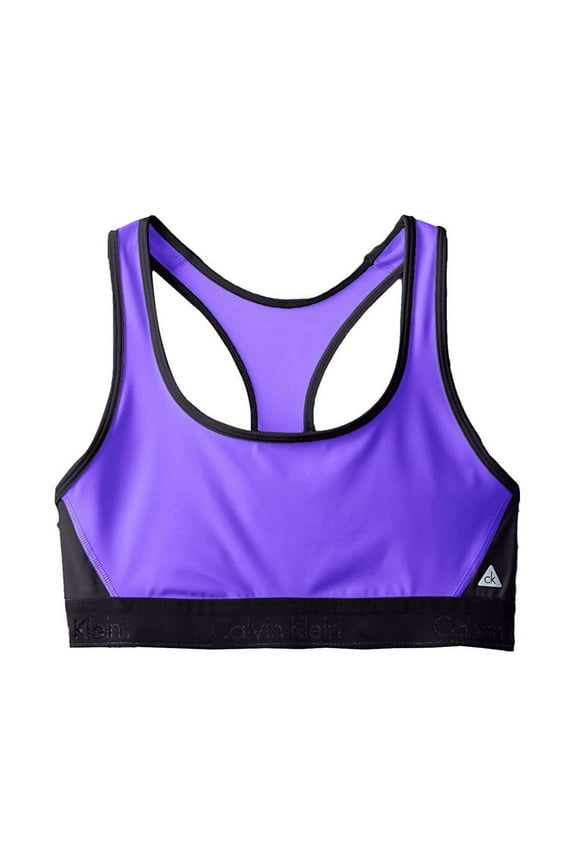 Women's Flex Motion Racerback Sports Bra, Indigo \ Black,M - US