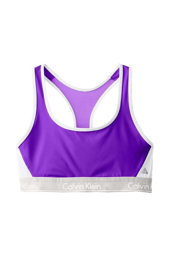 Women's Flex Motion Racerback Sports Bra, Purple \ White,M - US