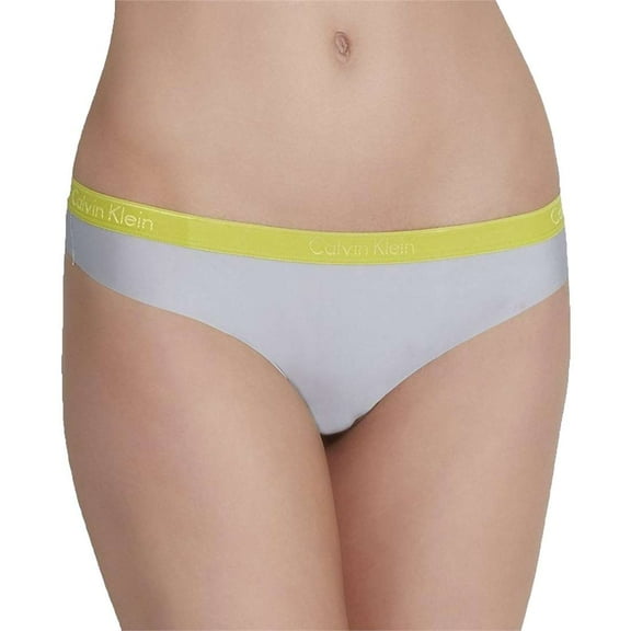 Calvin Klein Women's Flex Motion Thong, Silver Lime,M - US