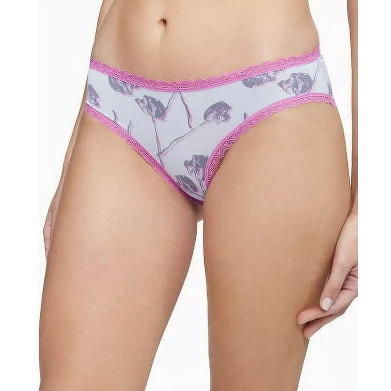 Calvin Klein Women’s Lace-Trim Thong Underwear, Lilac, Small