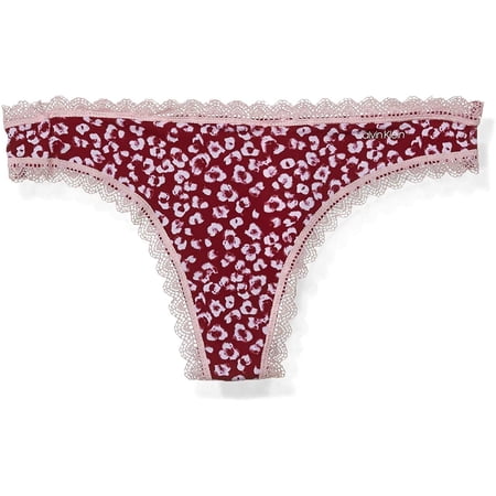 Calvin Klein Women's Flirty Thong Panty, Shadow Animal, S