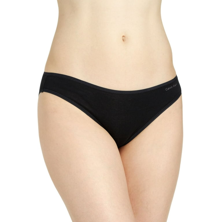 Calvin Klein Women's Form Bikini, Black, Large