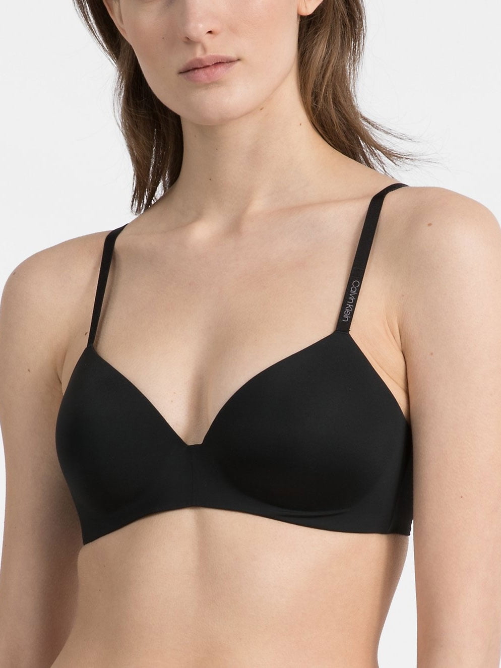 CALVIN KLEIN LIGHTLY LINED DEMI BRA/BLACK 