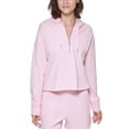 thumbnail image 1 of Calvin Klein Women's Half Zip Hoodie Pink Size Large, 1 of 3