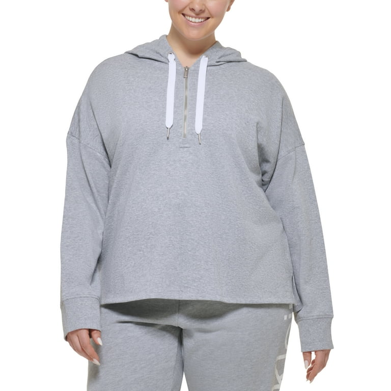Calvin Klein Performance Plus Size Half Zip Pullover Hoodie Pearl Grey Heather 3X Walmart