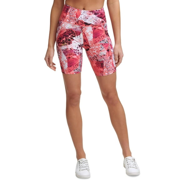 Calvin Klein Women's High Waist Bike Short 7” Inseam, Carbonate Berry, XS.