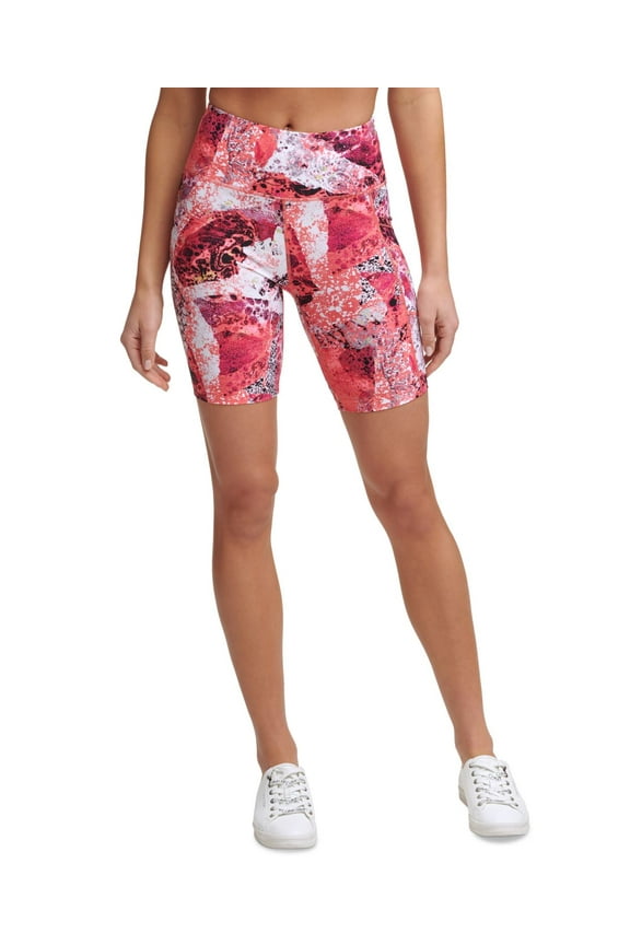 Women's High Waist Bike Short 7” Inseam, Carbonate Berry, XS.